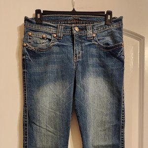 Women's Jeans Cruel Girl / Marla Size 5 Slim Regular R Flare Leg Low Rise Blue